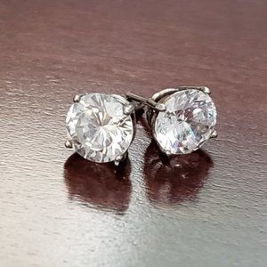 Large CZ stud earrings